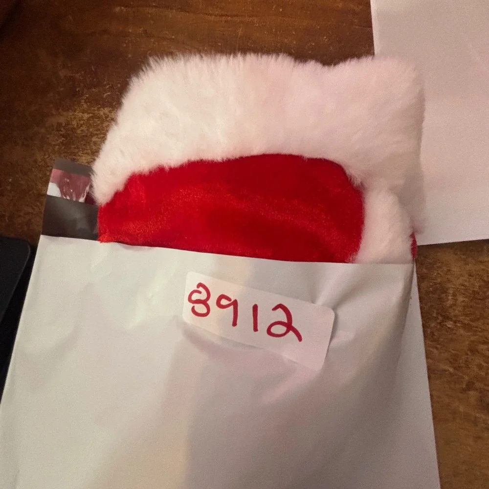 Merry & Bright Santa Dog‎ Costume Medium Red White Faux Fur Bone Buckle Holiday